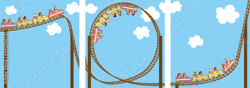 [Vector] Rollercoaster 3cut memo pad design