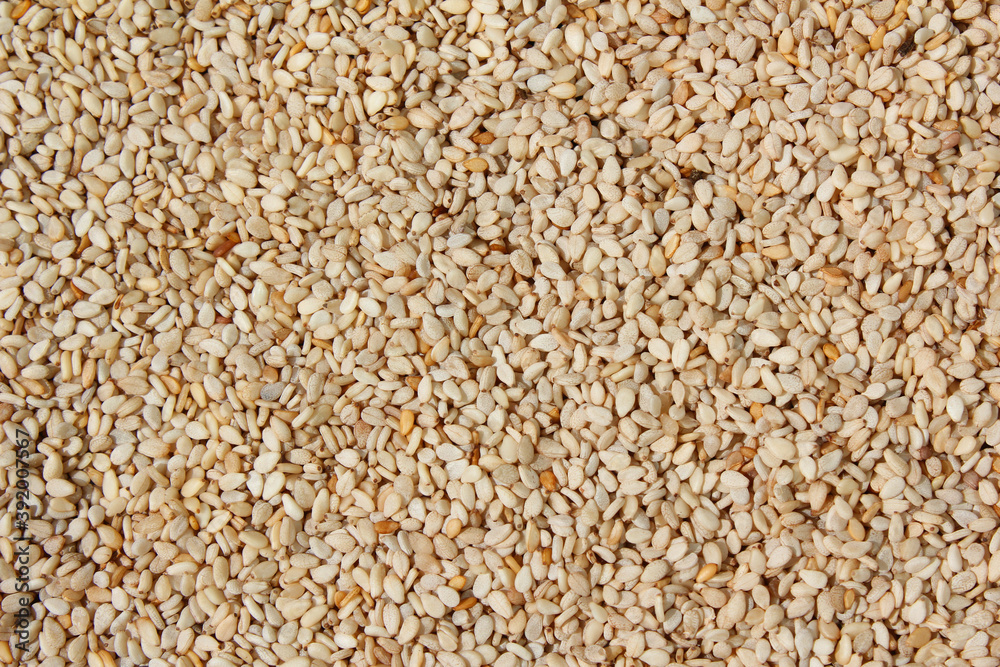 Heap of organic natural sesame seeds Heap of organic natural sesame seeds