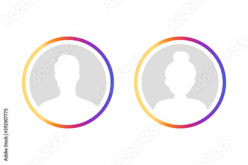 Social avatar stories gradient frame. story user image profile. Vector ilustration eps 10