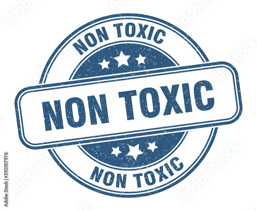 non toxic stamp. non toxic label. round grunge sign