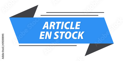 article en stock bannière