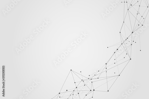 Abstract connecting dots and lines, Polygonal background, technology design, vector illustrator