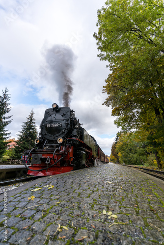 The Brockenbahn locomotive of the Harz mountain national park
