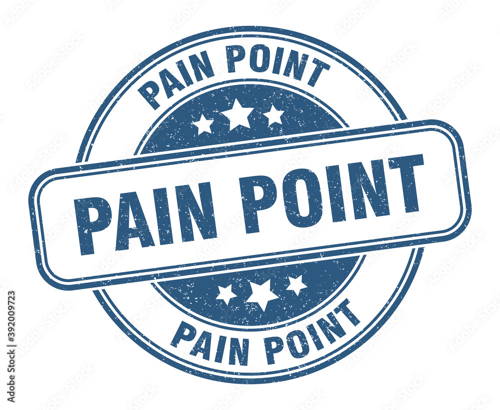 pain point stamp. pain point label. round grunge sign