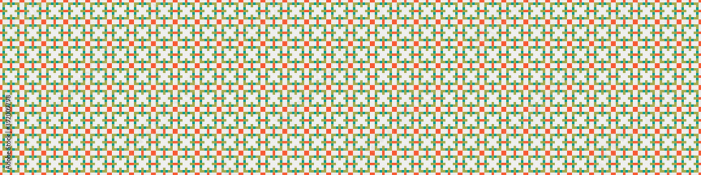 Fototapeta premium Abstract Cross Pattern Dots Logo generative computational art illustration