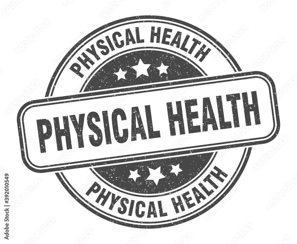 Fototapeta premium physical health stamp. physical health label. round grunge sign