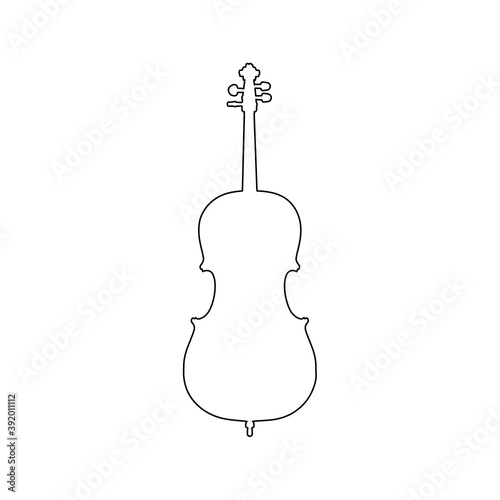 icon of the cello. vector illustration