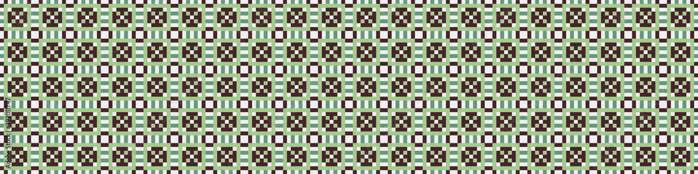 Fototapeta premium Abstract Cross Pattern Dots Logo generative computational art illustration