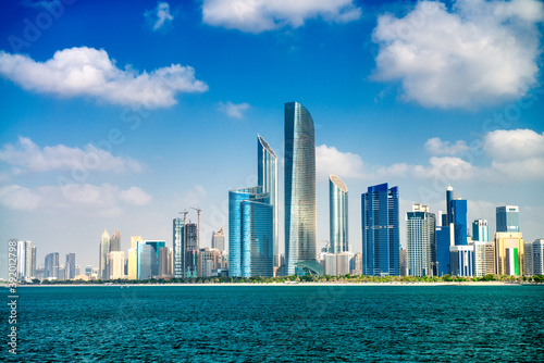 Canvas Print ABU DHABI, UAE - DECEMBER 8, 2016: Abu Dhabi tall skyscrapers panoramic view