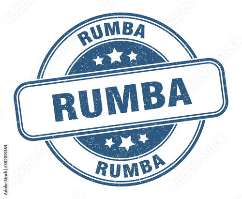 rumba stamp. rumba label. round grunge sign