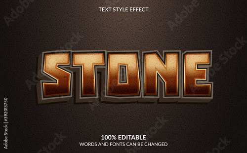 Editable Text Effect, Stone Text Style