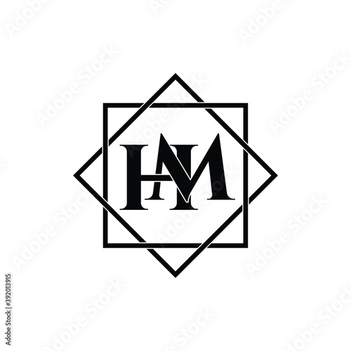 Letter HM luxury logo design vector