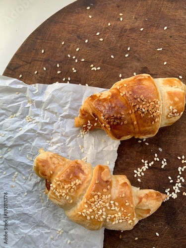 fresh baked croissant