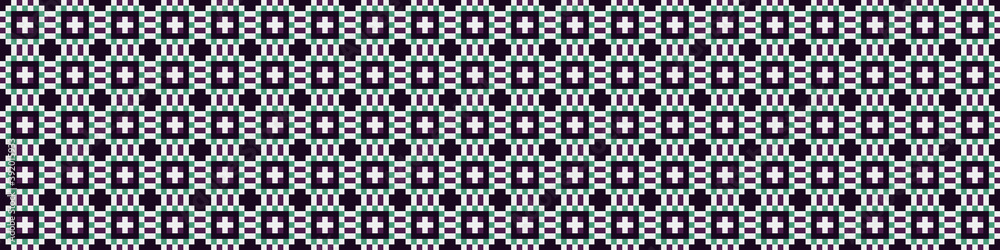 Fototapeta premium Abstract Cross Pattern Dots Logo generative computational art illustration