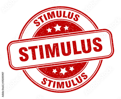 stimulus stamp. stimulus label. round grunge sign
