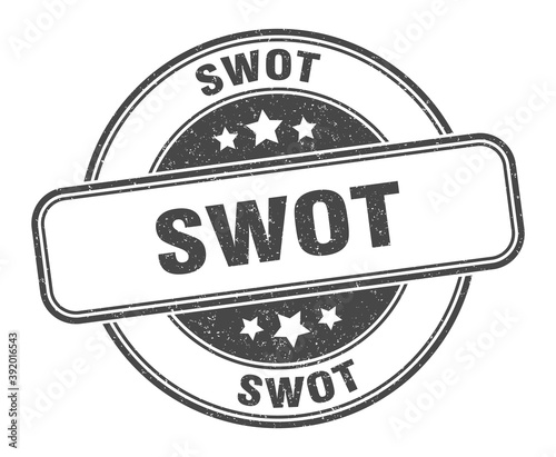 swot stamp. swot label. round grunge sign