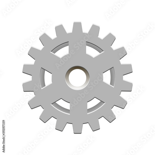 Metal gear. Factory gear vector icon. Mechanical gear. The image of the gear. Machine gear. Cogwheel gear