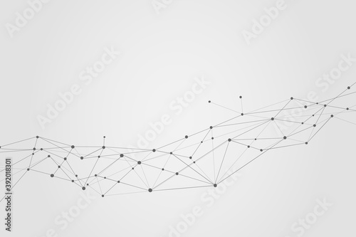 Abstract connecting dots, Polygonal background, technology design, vector illustration