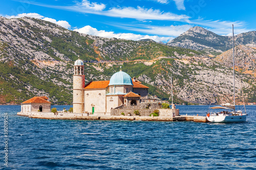 Church of Our Lady of the Rocks in the Bay of Kotor, Adriatic sea, Montenegro