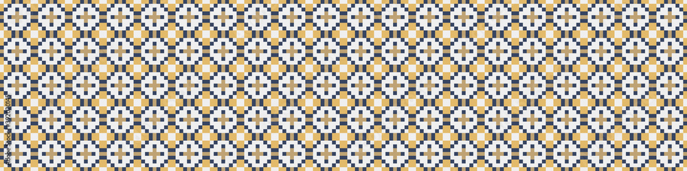 Fototapeta premium Abstract Cross Pattern Dots Logo generative computational art illustration