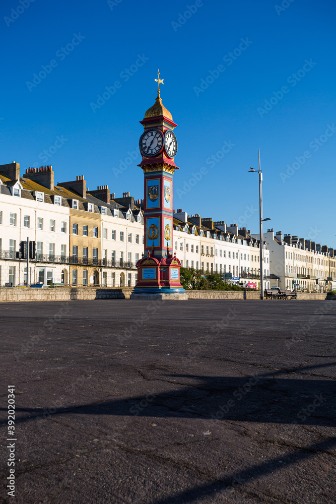 Naklejka premium Weymouth Jubilee Clock in Summer