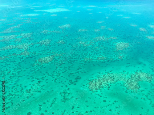 Great Barrier Reef von oben in Australien Korallen Riff