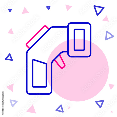 Line Digital contactless thermometer with infrared light icon isolated on white background. Colorful outline concept. Vector.