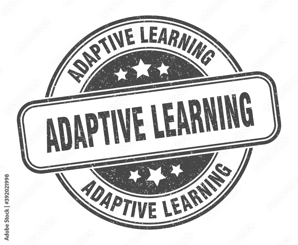 Obraz premium adaptive learning stamp. adaptive learning label. round grunge sign