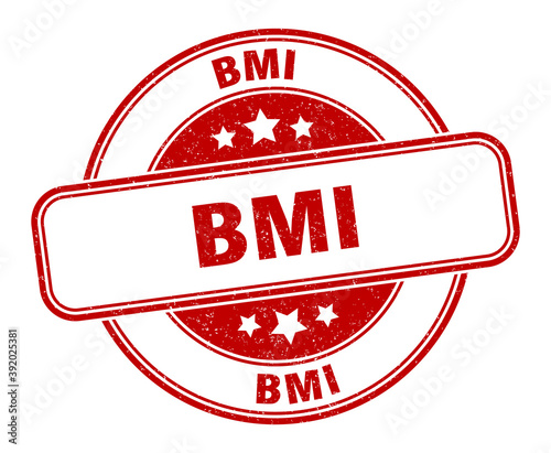 bmi stamp. bmi label. round grunge sign