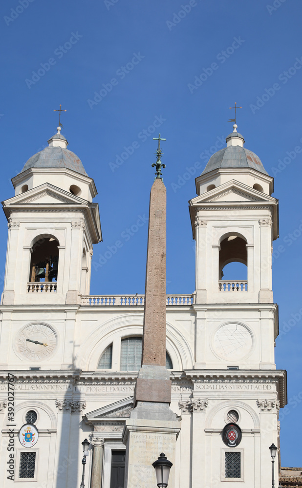 Ancient Church called Chiesa di Trinita dei Monti in Rome Italy