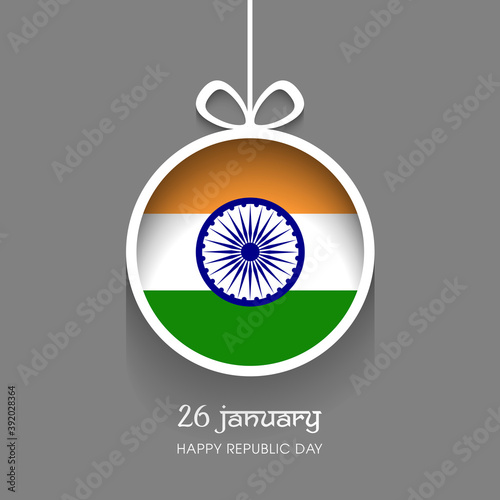Illustration of Indian republic day,26th January. 