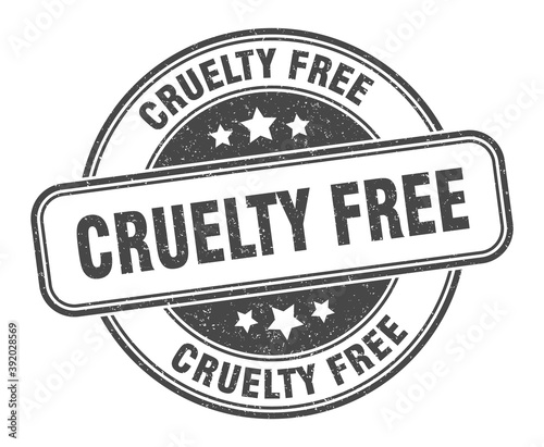 cruelty free stamp. cruelty free label. round grunge sign