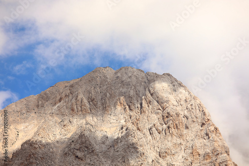 Mountains called CORNO GRANDE in the massif of Gran Sasso in Ita