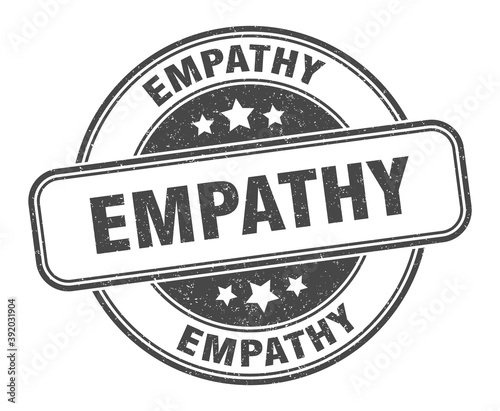 empathy stamp. empathy label. round grunge sign