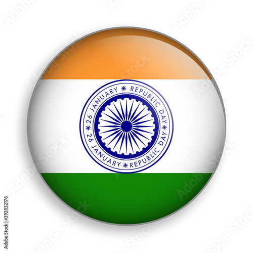 Illustration of Indian republic day,26th January. 