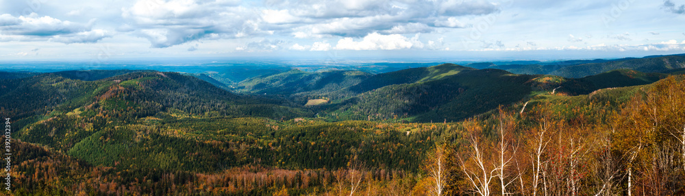 Monument on the Donon mountain peak in the Vosges. Historic sacred place where the rituals of the Celts and Proto-Celts took place.