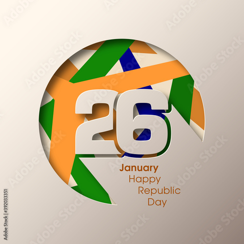 Illustration of Indian republic day,26th January. 
