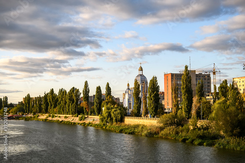 Greek Catholic Church of Blessed Virgin Mary over the river Southern Bug in Vinnytsia, Ukraine. September 2020 photo