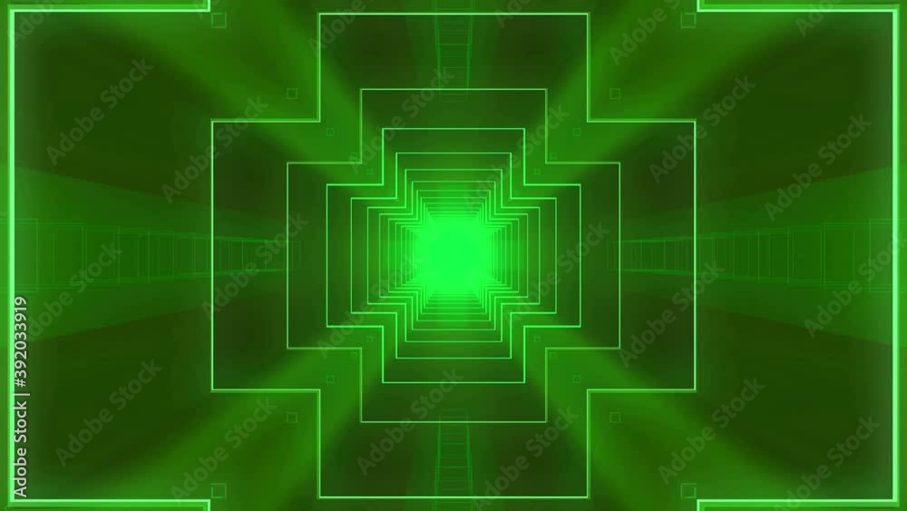Futuristic Tunnel With Neon Lights 4K Futuristic Tunnel With Neon Lights 4K