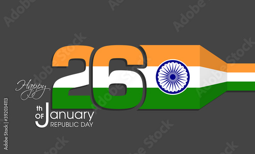 Illustration of Indian republic day,26th January. 