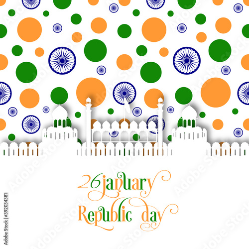 Illustration of Indian republic day,26th January. 