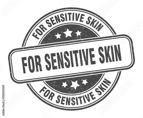 for sensitive skin stamp. for sensitive skin label. round grunge sign