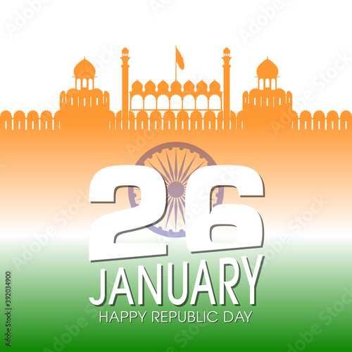 Illustration of Indian republic day,26th January. 