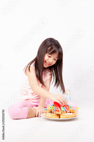 Asian Little Girl Smiling Happy Expression