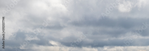 Cloudy sky with gray clouds  sky panorama
