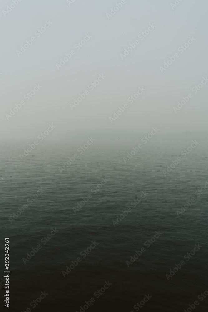 View of Vashon Island through the haze of wildfire smoke View of Vashon Island through the haze of wildfire smoke