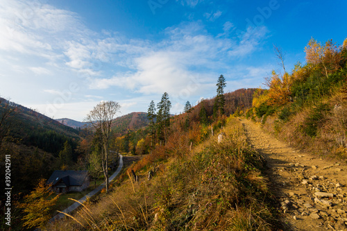 Fototapeta Naklejka Na Ścianę i Meble -  Autumn mountain landscape Wielka Racza