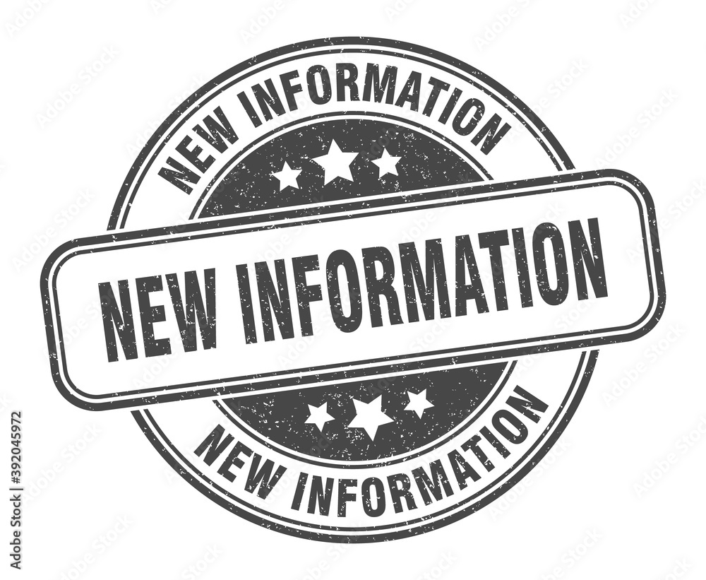 Fototapeta premium new information stamp. new information label. round grunge sign