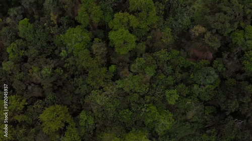 Aerial view of Fonte Grande State Park. Video recorded in Vitoria, Espirito Santo, in 2020.