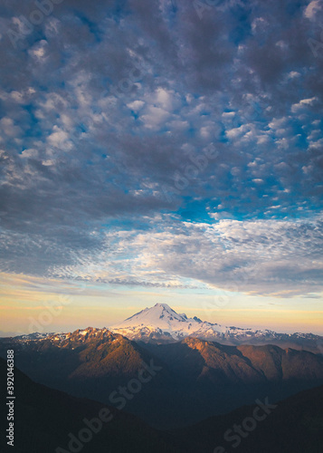 Beautiful mt. Baker from the top of Winchester mountain, USA
